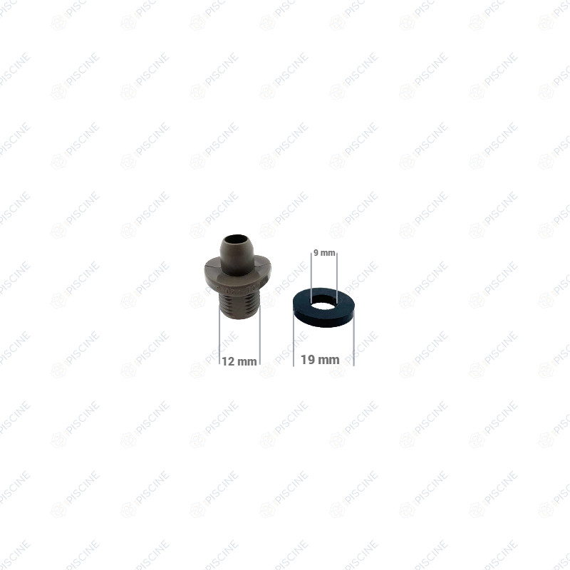 Adaptateur + joint Chlorinateur (HAYWARD) Distributeur de Chlore/Brome By-Pass 4 kg