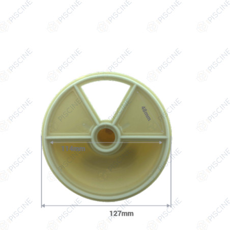 Boisseau VAN 1 1/2'' NM avec joint étoile collé - h. 95 d. joint 127 mm (PERAQUA) Vanne Multivoies 1''1/2 ou 2''
