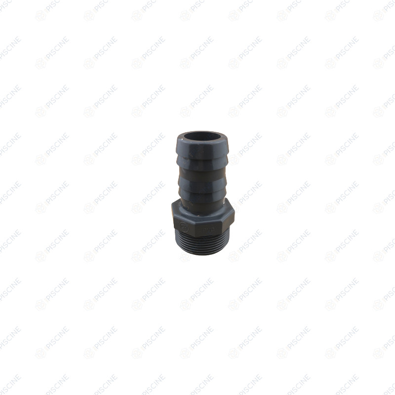 Raccord cannelé à visser PVC Ø 38x1"1/2