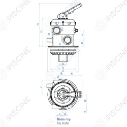 Vanne Top 1"1/2 pour filtre Aster, UVE (ASTRALPOOL) référence 31993 Vanne Top 1"1/2 pour filtre Aster, UVE (ASTRALPOOL) référence 31993