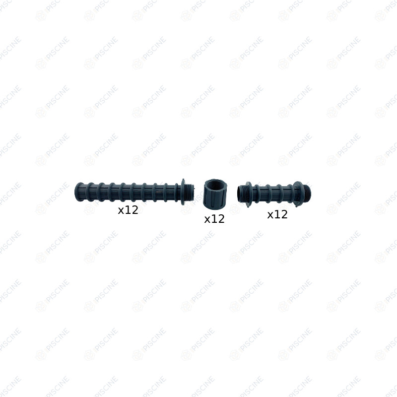 Ensemble de 12 kits crépines (rallonges + manchons + crépines) 3/4\" 265mm FSAB Ø750 (ASTRAL)