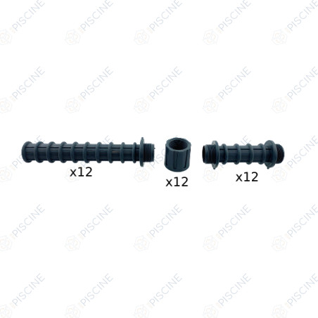 Ensemble de 12 kits crépines (rallonges + manchons + crépines) 3/4\" 265mm FSAB Ø750 (ASTRAL)