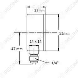 Manomètre standard 1/4 pour piscine réference MANOSTAND14 Manomètre standard 1/4 pour piscine réference MANOSTAND14