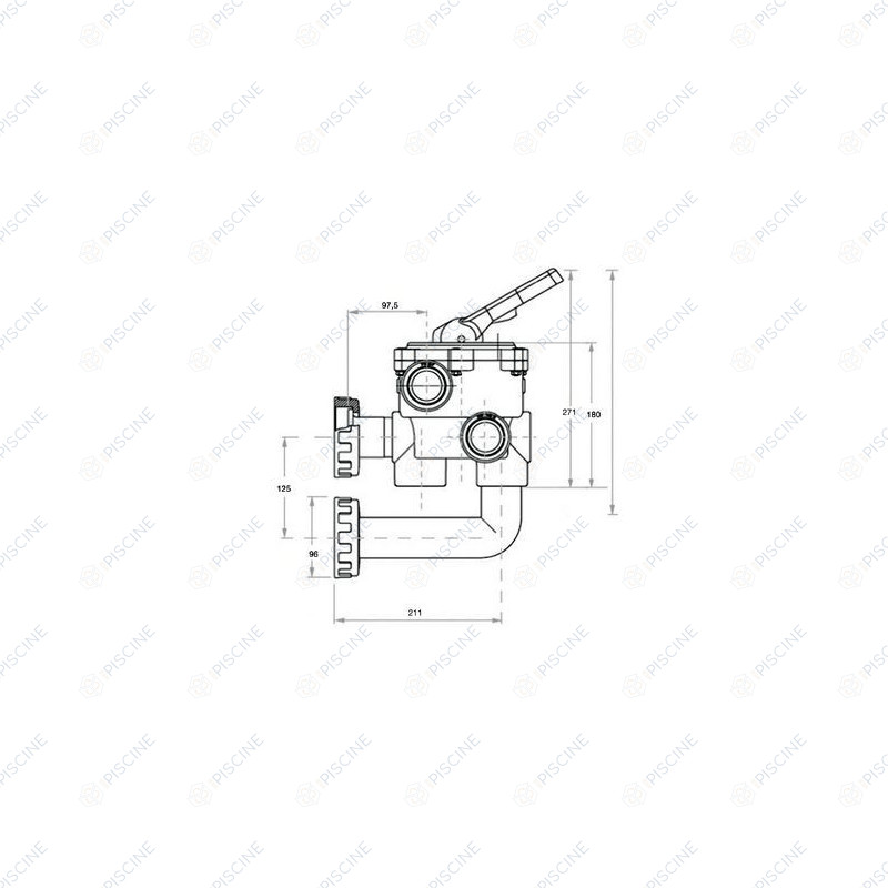Vanne side multivoies 1 1/2'' Classic blanche avec raccords 06563 (ASTRAL) (ASTRALPOOL) Vanne side multivoies 1 1/2'' Classic blanche avec raccords 06563 (ASTRAL) (ASTRALPOOL)