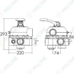 Vanne latérale 2" MFS27/MFS31/MFS35 reference E88280812