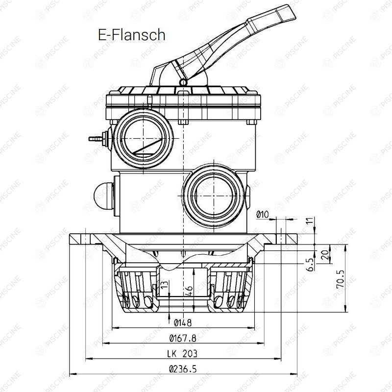 13.0051A - "VANNE TOP V6 1\"1/2 TM12-E BLANCHE À BOULONNER (X8) - REBORD COLLERETTE 34MM - ENTRAXES BOULONS 77-Ø203 MM (E 13.0051A - "VANNE TOP V6 1\"1/2 TM12-E BLANCHE À BOULONNER (X8) - REBORD COLLERETTE 34MM - ENTRAXES BOULONS 77-Ø203 MM (E