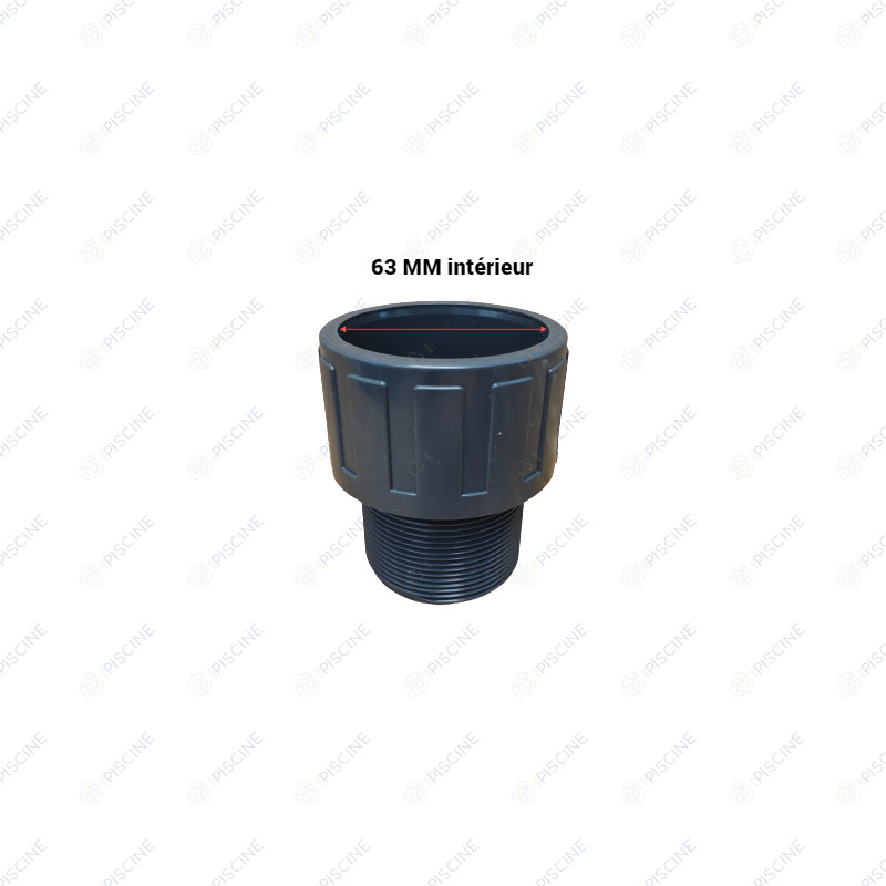 Embout long PVC 60-2 pouces pour filtre Astralpool Embout long PVC 60-2 pouces pour filtre Astralpool