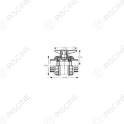 Vanne PVC ORION diamétre 50 Vanne PVC ORION diamétre 50