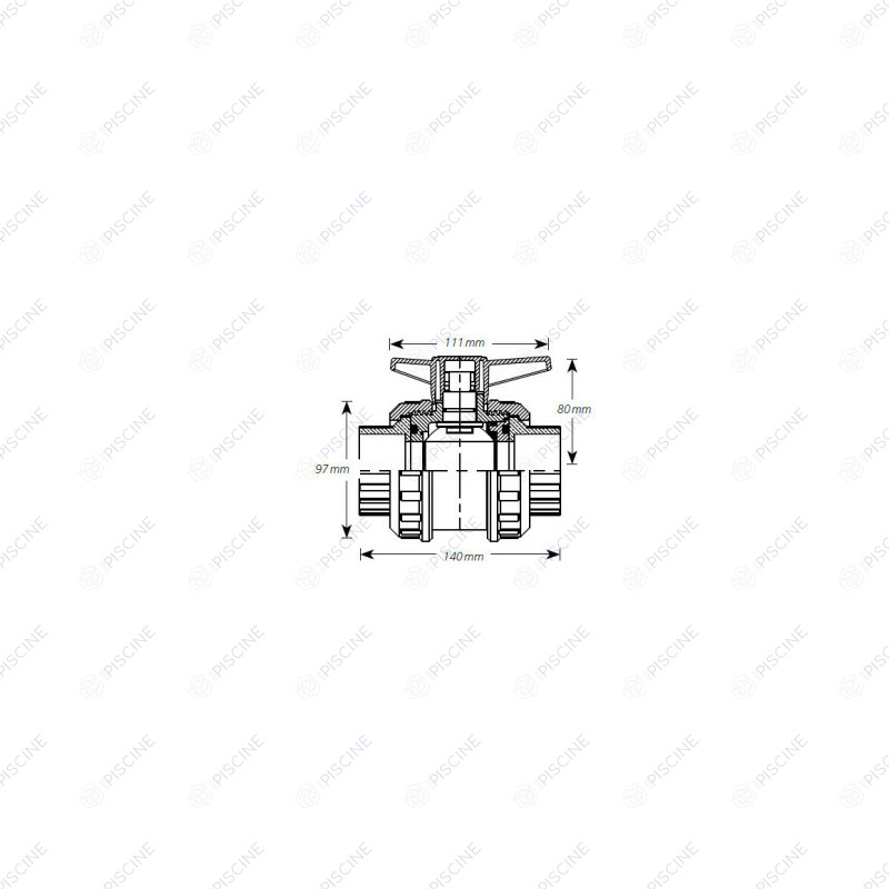 Vanne PVC ORION diamétre 50 Vanne PVC ORION diamétre 50