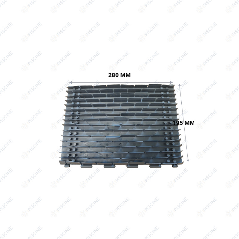 RB00122GY - Brosse PVC grise à picots 280x195mm - Remplace RB00122BL