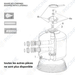 Set de joint de couvercle de filtre a sable python procopi