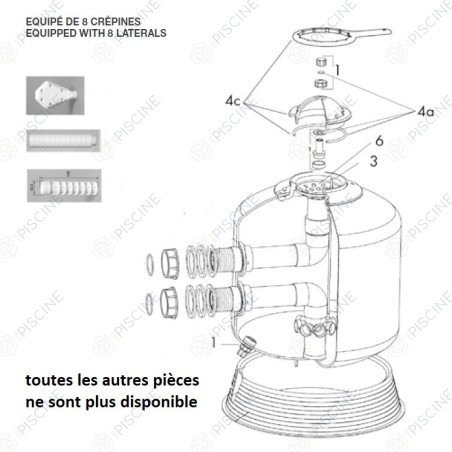 Pièces De Rechange Pour Pompe De Filtre à Sable SF15110 - Couvercle De Crépine Et Joint - Installation Facile, PVC Durable