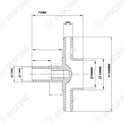 Turbine pompe SPV150  - EPV150 ( Emaux ) référence 01311058