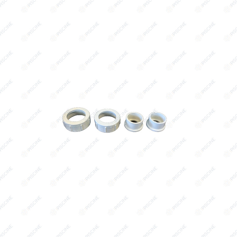 Raccord de connexion blanc avec écrou -PAC Bering (sans le joint ref 133020026) (ZEALUX ELECTRIC LIMITED)