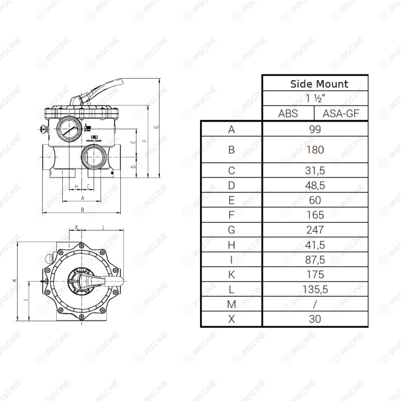 Vanne side 1 1/2'' a visser V6 SM11 All Open multifonction renforcée - (Praher) Vanne Side Ocean V6 1"1/2 Vanne side 1 1/2'' a visser V6 SM11 All Open multifonction renforcée - (Praher) Vanne Side Ocean V6 1"1/2