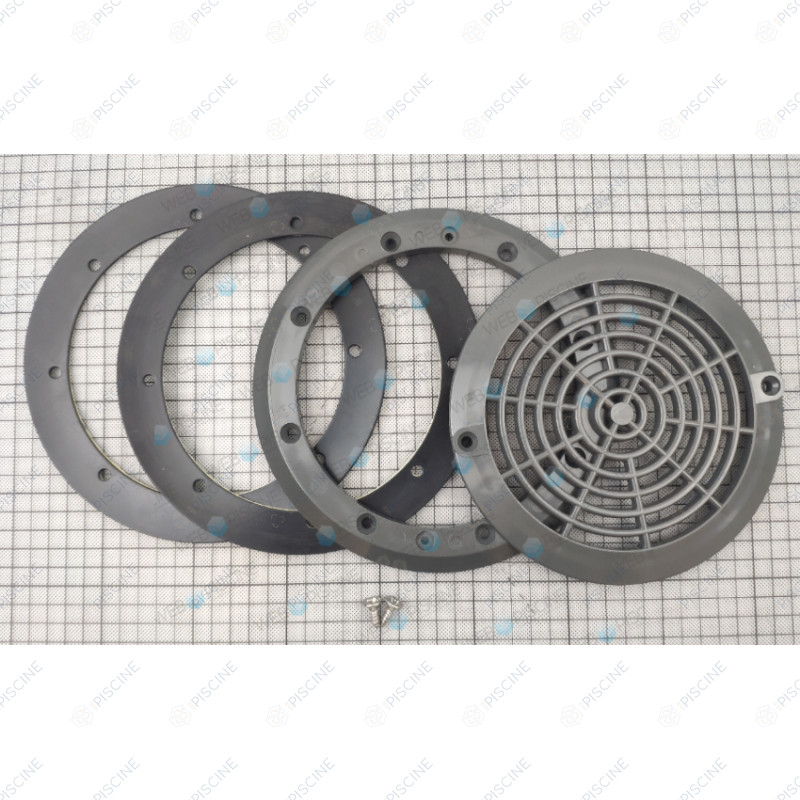 Bride + grille + joints + vis grille bonde de fond Ady BL211Anthracite référence 41012704