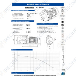 Pompe Tri 3,5Kw - 65m3/h - sans raccord (UWE) Nage à contre courant JetStream VIVA Pompe Tri 3,5Kw - 65m3/h - sans raccord (UWE) Nage à contre courant JetStream VIVA