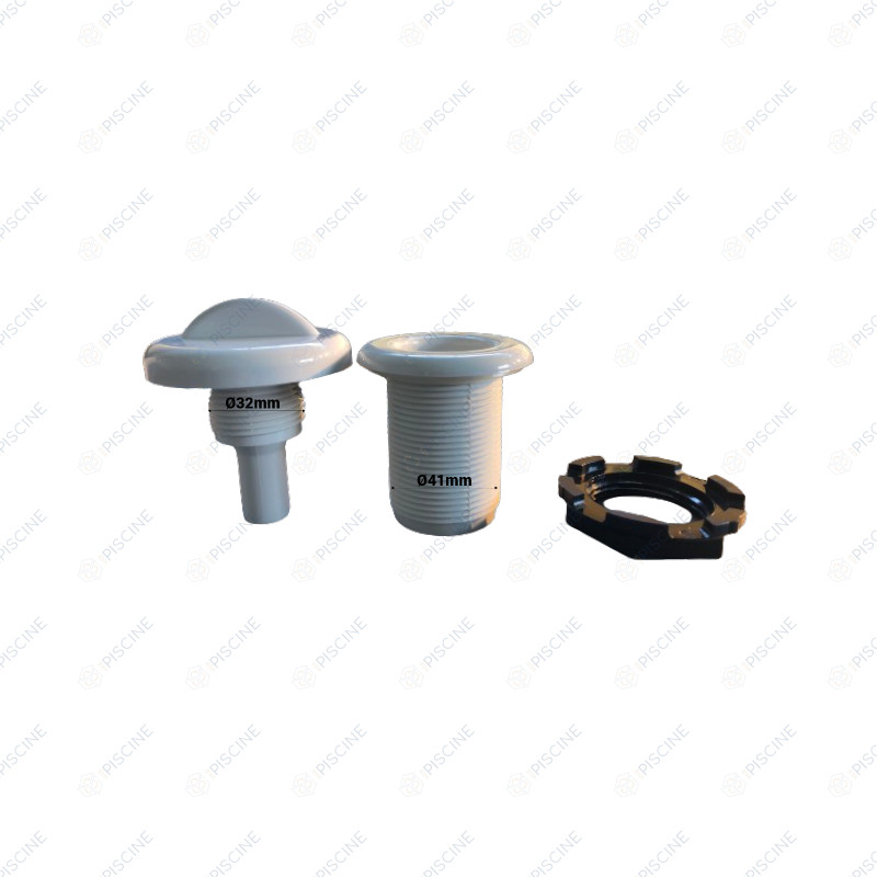 Vanne de régulation d'air Ø32mm ( Hydroair ) référence 10-2100MEWHT Vanne de régulation d'air Ø32mm ( Hydroair ) référence 10-2100MEWHT