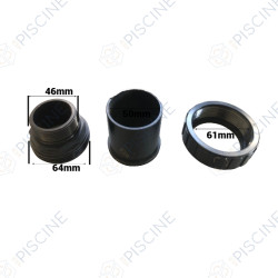 Raccord set 1.5" (3 pièces) avec joint pour vanne MPV07 (Noir) reference E89280102B