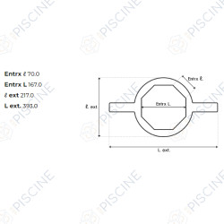 Clé de Couvercle FILTRE SAB (Tagelus, Triton) - 6'' (PENTAIR) reference R154512