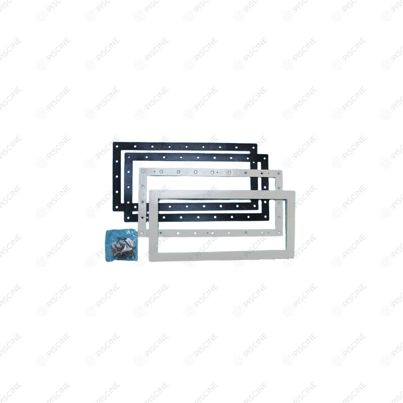 Bride + enjoliveur + joints + vis de skimmer Grande Meurtrière Ady blanc - l'unité reference 40061050