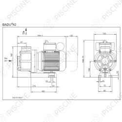 Pompe Badu 42/18 G 1.00 KW IP X5 (Speck)