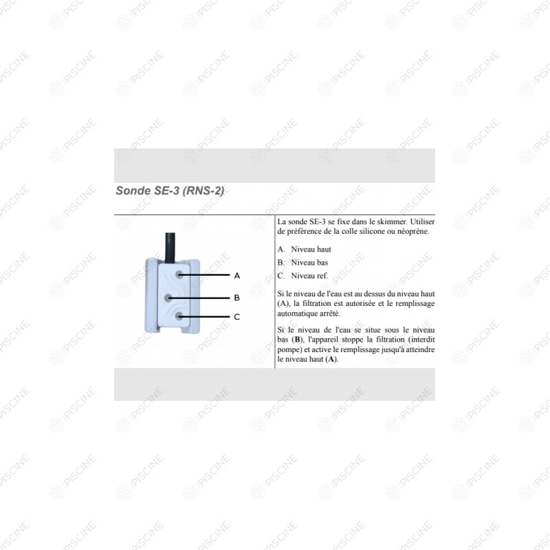 Sonde niveau inox SE-3 pour RNS-2 ( CCEI ) référence SF140005 Sonde niveau inox SE-3 pour RNS-2 ( CCEI ) référence SF140005