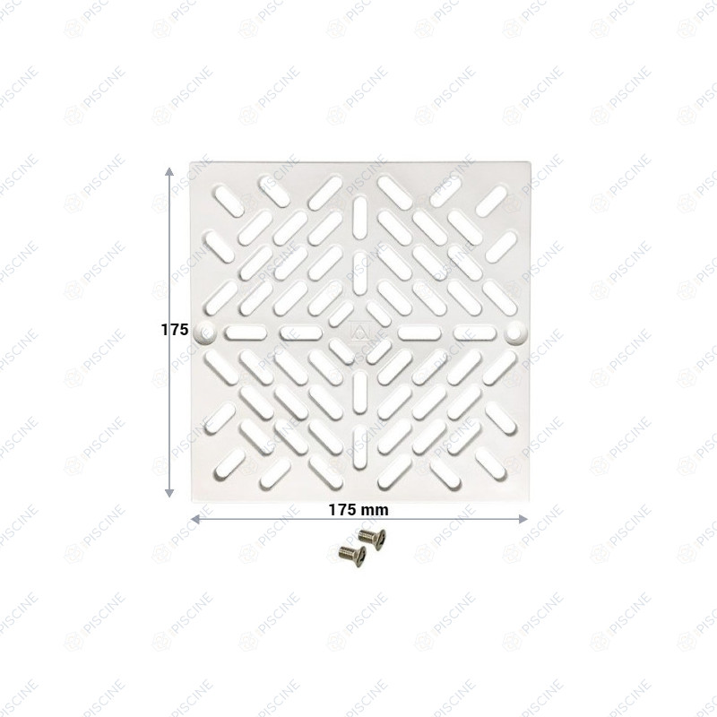 Grille de bonde de fond carre Astralpool modéle 00258 ou 00273 dimension210 x 210