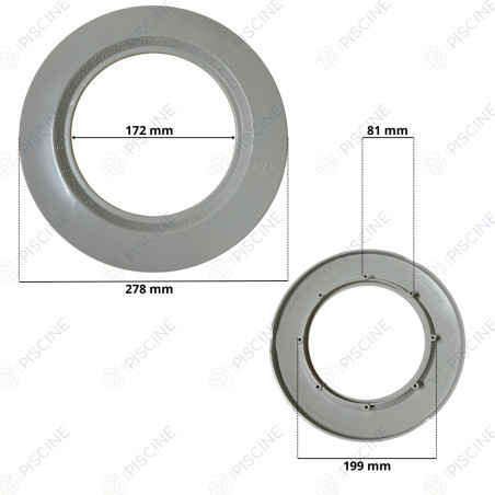 Enjoliveur PROJ Incand.300W DESIGN Gris Clair COFIES - (HAYWARD) reference PRDX240LG