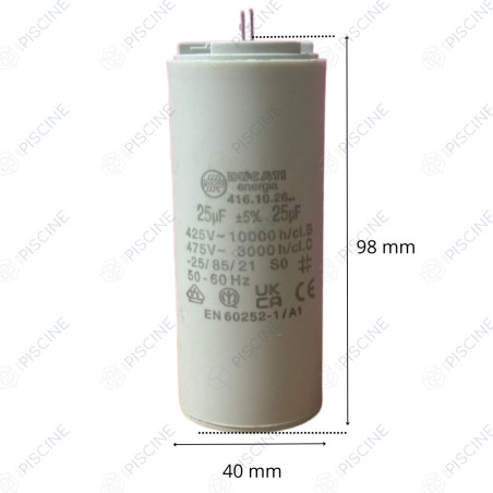 Condensateur 25 µf WINNER 100 (27) Pompe WINNER SACI