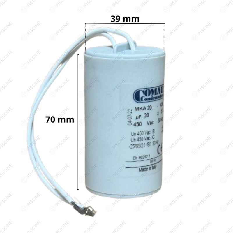 Condensateur 20 µF (67x40) (IML) Pompe BPF IML