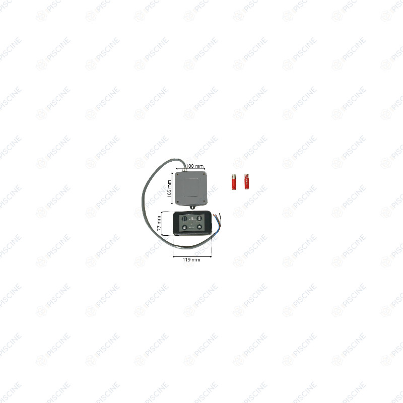 Boitier de commande sans fil avec recepteur - référence KA240100606 -  ABRIBLUE