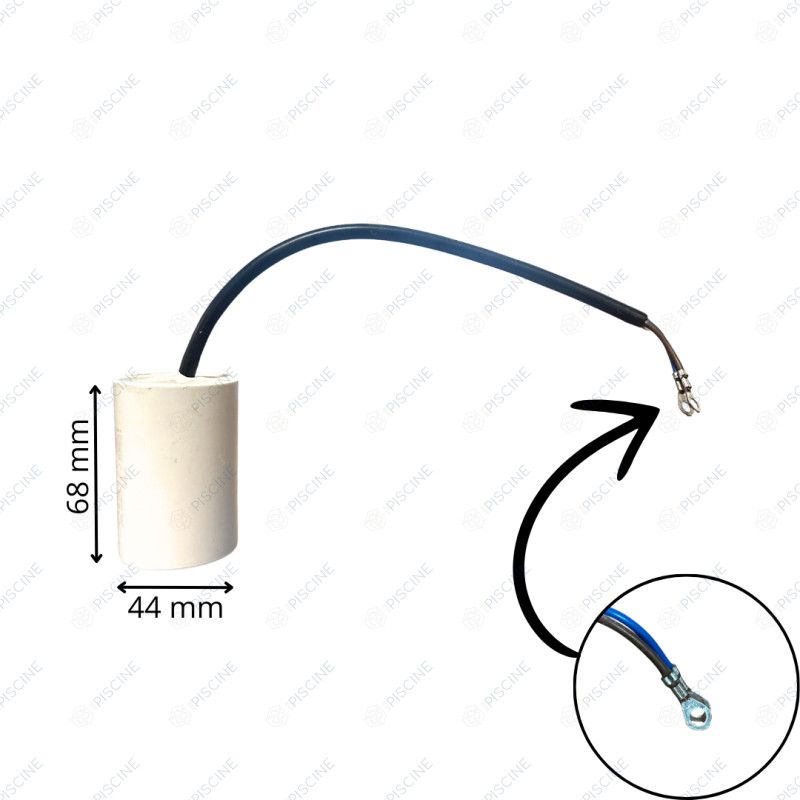 condensateur 25µf avec cable bipolaire 250mm