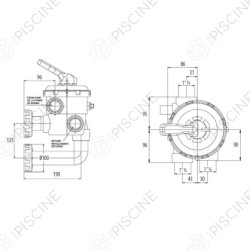 Vanne side 1"1/2 Filtre SAB Laminé - (HYDROSWIM) reference MPV15/M2WN Vanne side 1"1/2 Filtre SAB Laminé - (HYDROSWIM) reference MPV15/M2WN