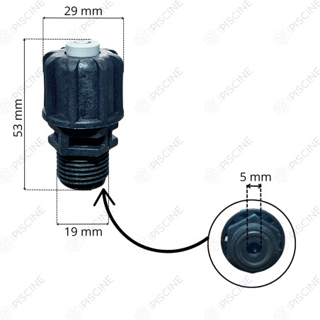 Clapet d'injection à billes pompe pH