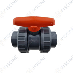 Vanne VDL piscine PVC quart de tour 1"1/2 référence 1410050