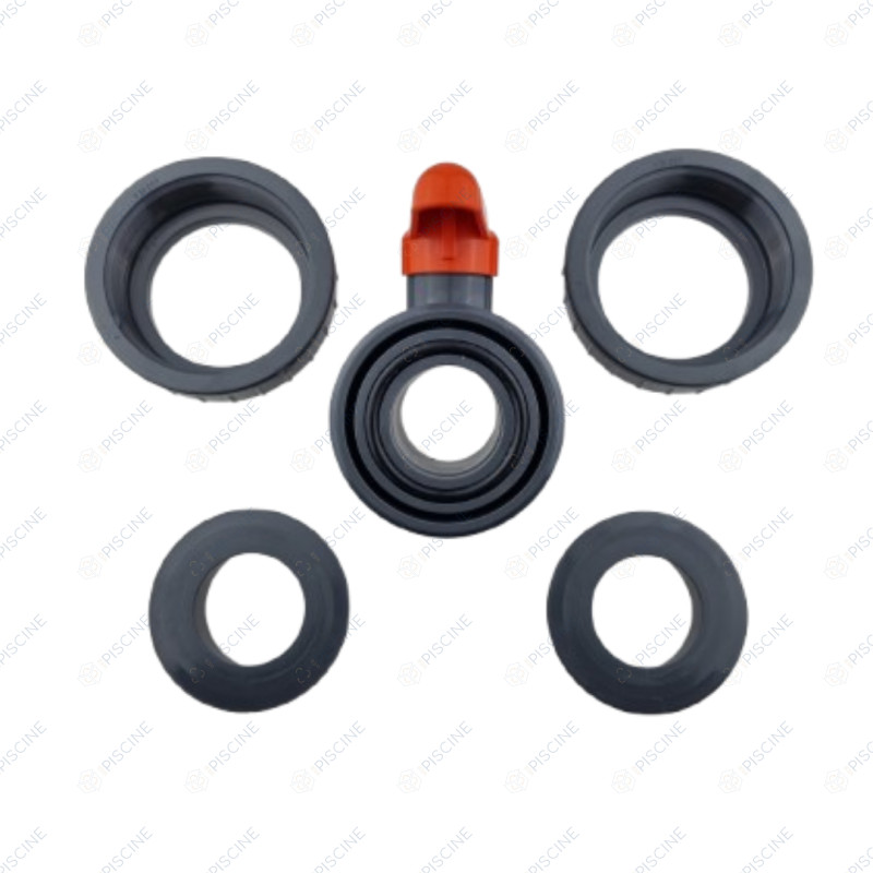 Vanne VDL piscine PVC quart de tour 1"1/2 référence 1410050