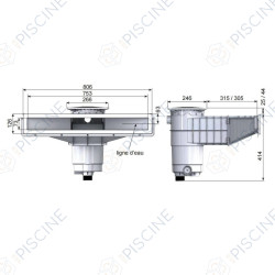Skimmer effet miroir A800 WELTICO Skimmer effet miroir A800 WELTICO