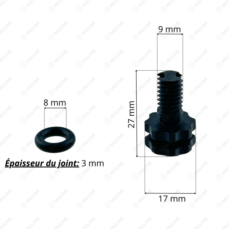 Purge de purge d'Air de filtre DE (Regen X, RG450/700, Star Clear II/+)) - avec Joint (HAYWARD) reference ECX1322A