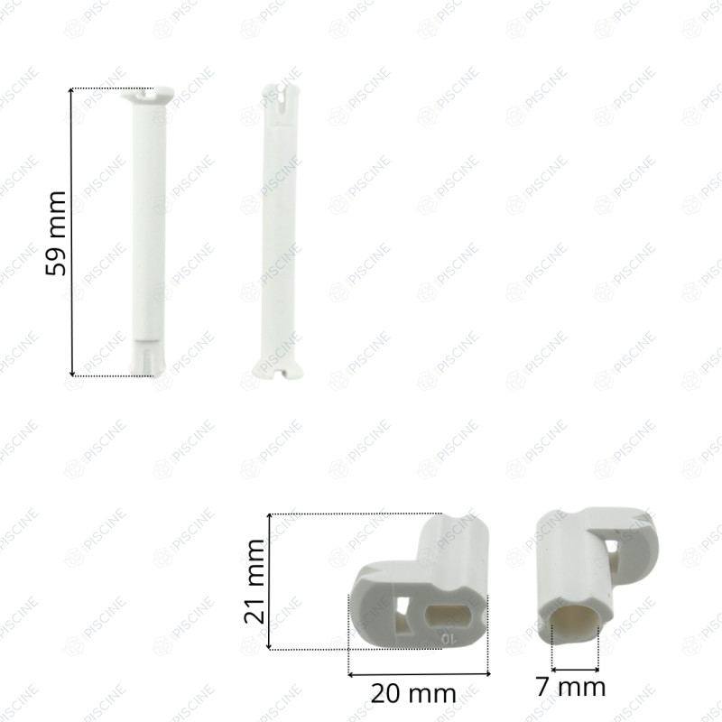 Anneau + vis de fixation plastique PROJ ABS (sachet de 2 kits) (ASTRAL) reference 4403014007