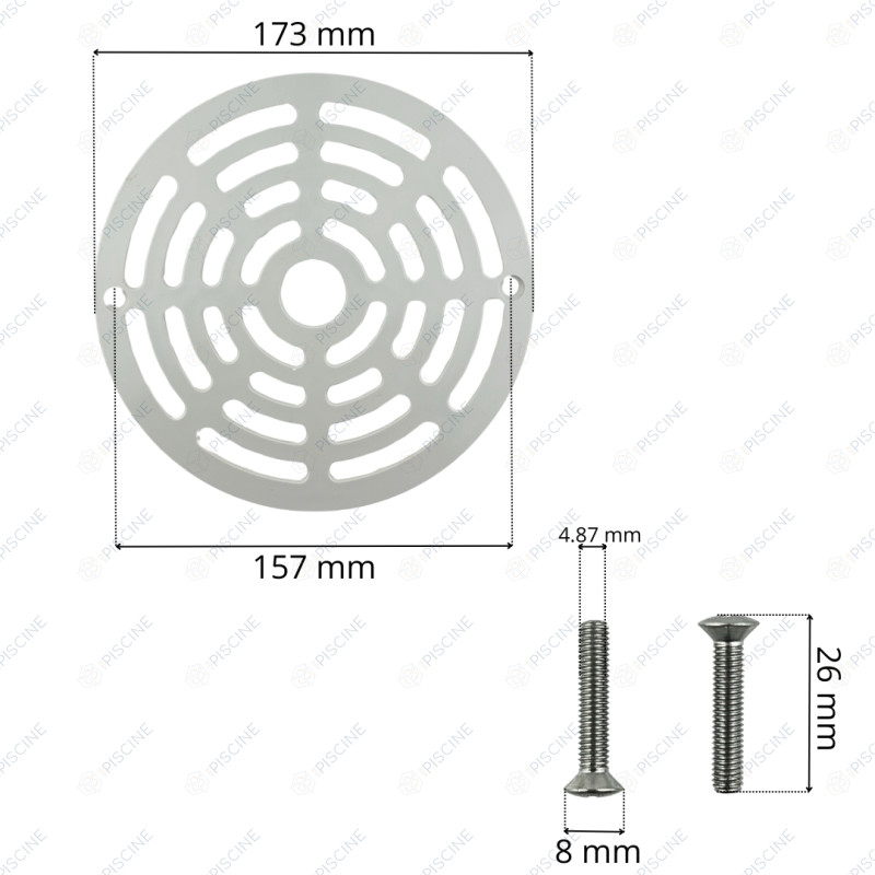 Grille (+ vis) BDF Easyline BLANCHE - 4402022701