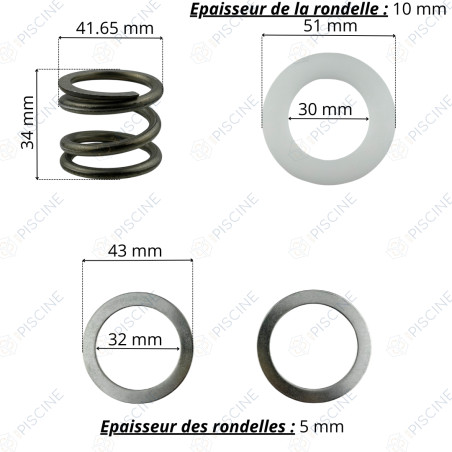 Ressort + rondelles Vanne 1"1/2 Midas - (SNTE)