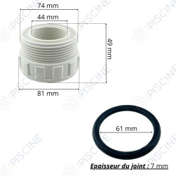Raccord 1 1/2   + Joint reference 4404230107