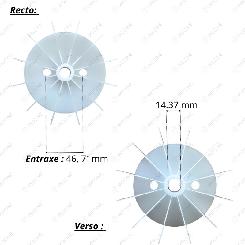 Ventilateur 1,5CV pompe Astral Glass (ASTRAL) reference 01169R0006