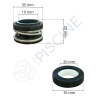 Garniture Mécanique U9-358SS pompe 5JWP, 5P4R, Dyna-Glass/Jet (STA-RITE) reference R374000027S