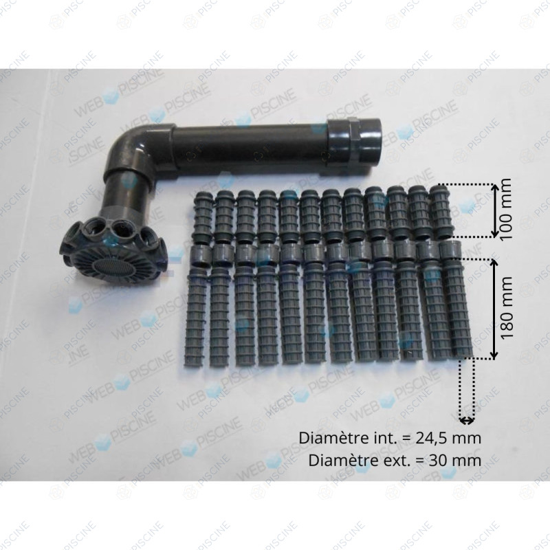 Ensemble collecteur (+ crépines) FSAB Aster D.900 avant 2008 - 2"1/2 femelle (Astral) reference 4404010128 Ensemble collecteur (+ crépines) FSAB Aster D.900 avant 2008 - 2"1/2 femelle (Astral) reference 4404010128