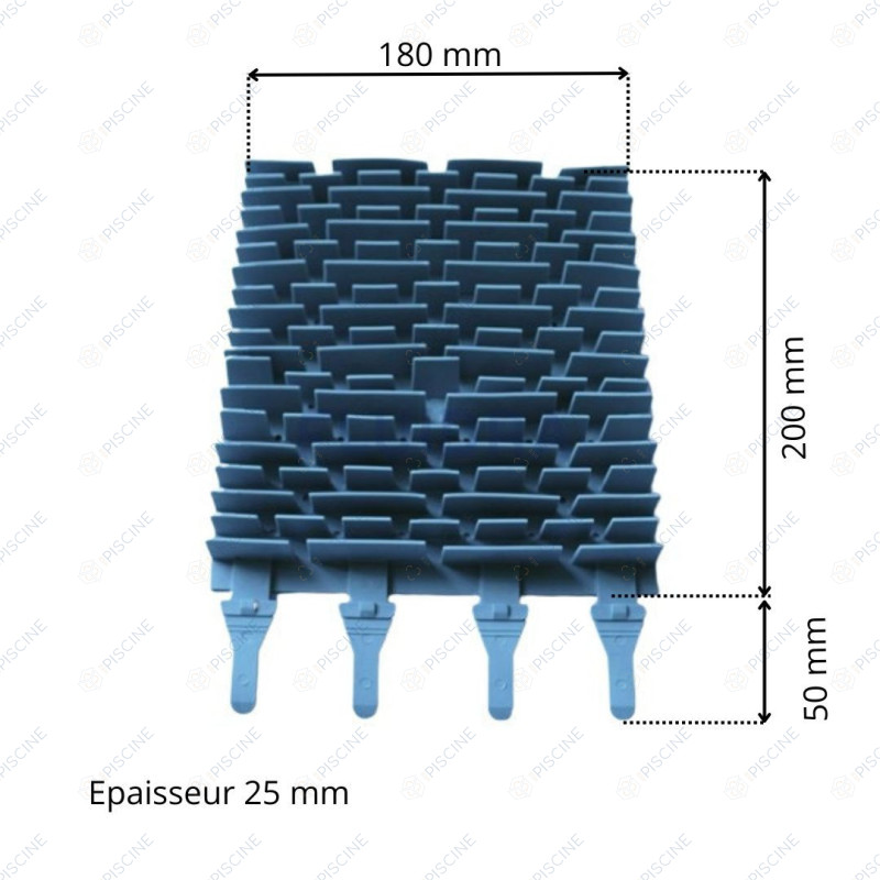 Brosse PMS7712 180x200 pour robot de piscine _ Réf. R0765200