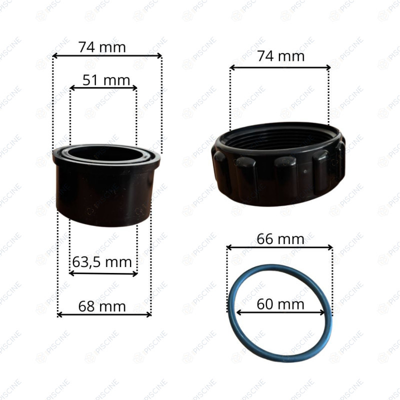 Kit raccord union x2 Intellichlor (PENTAIR) Electrolyseur INTELLICHLOR Kit raccord union x2 Intellichlor (PENTAIR) Electrolyseur INTELLICHLOR