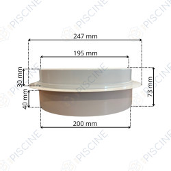 4402010186 - RÉHAUSSE DE SKIMMER 15L (+ 25 MM) CODE 042756