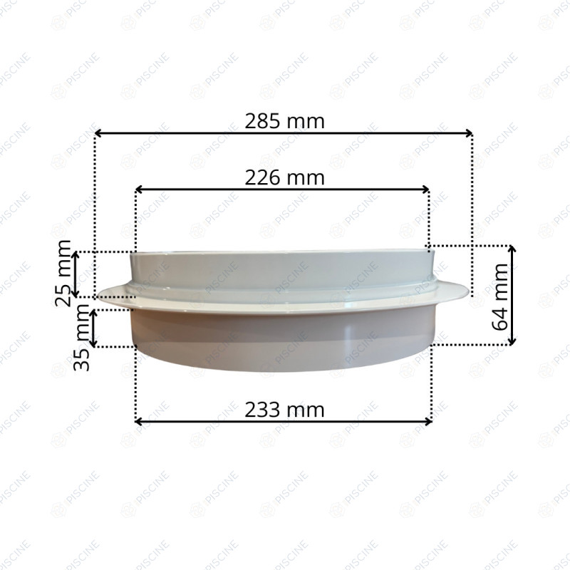 4402010037 - RÉHAUSSE DE SKIMMER 17.5L (+ 20 MM) 42757 - DIAM. INT. 224-229 MM